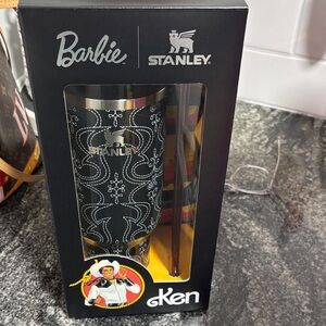 Stanley Barbie Ken Black and White Tumbler